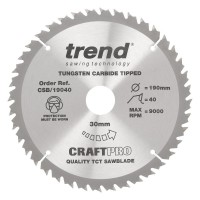 Trend CSB/19040 Craft Saw Blade 190mm X 40t X 30mm £26.27